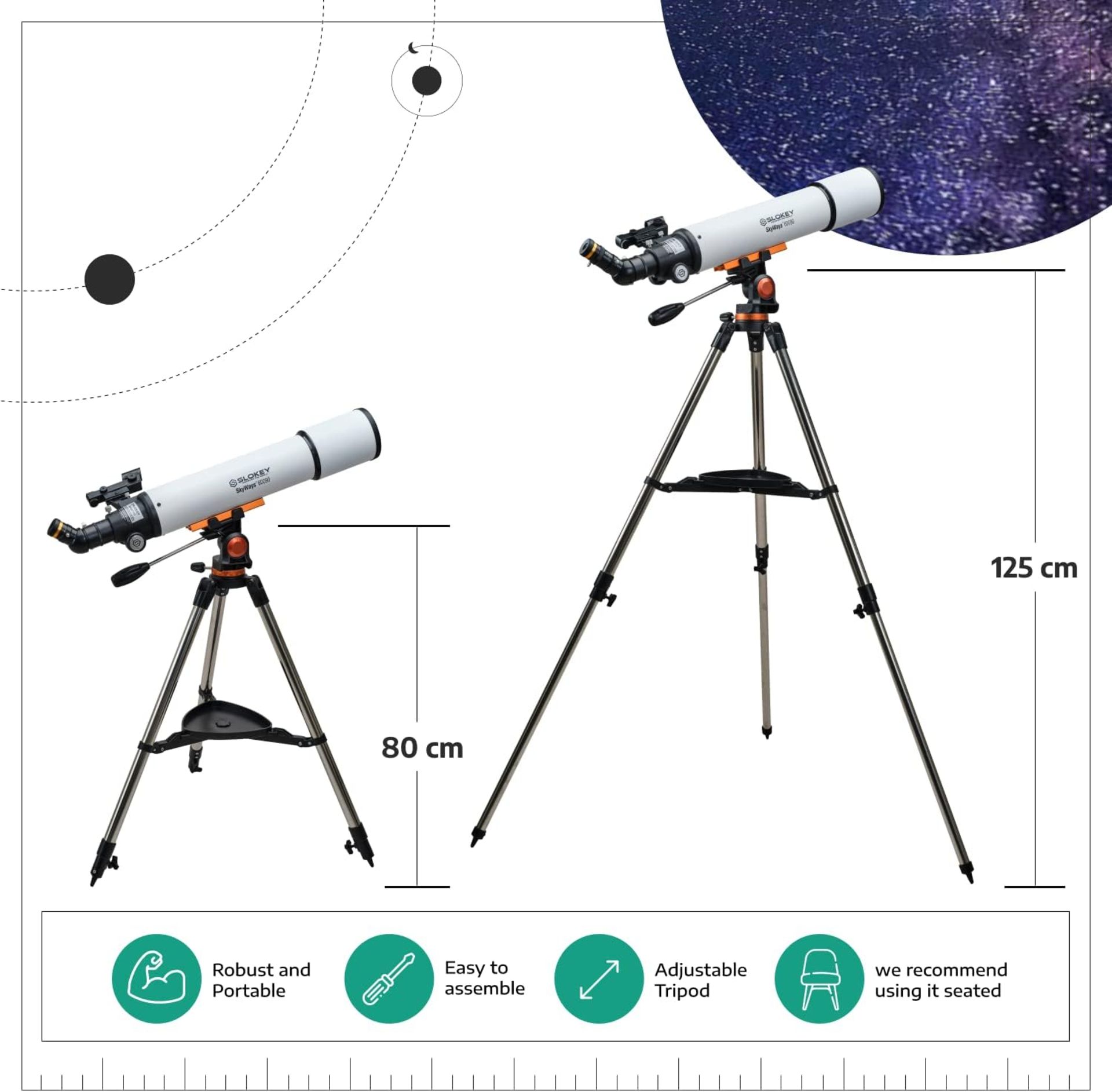 Slokey 60090 SKYWAYS TELESCOPE FOR ASTRONOMY WITH ACCESSORIES (NEW) - AMAZON PRICE Â£299.99! - Image 8 of 9