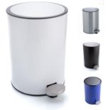 5 x BAMODI Stainless Steel 3L Bathroom Bins - RRP Â£100+!