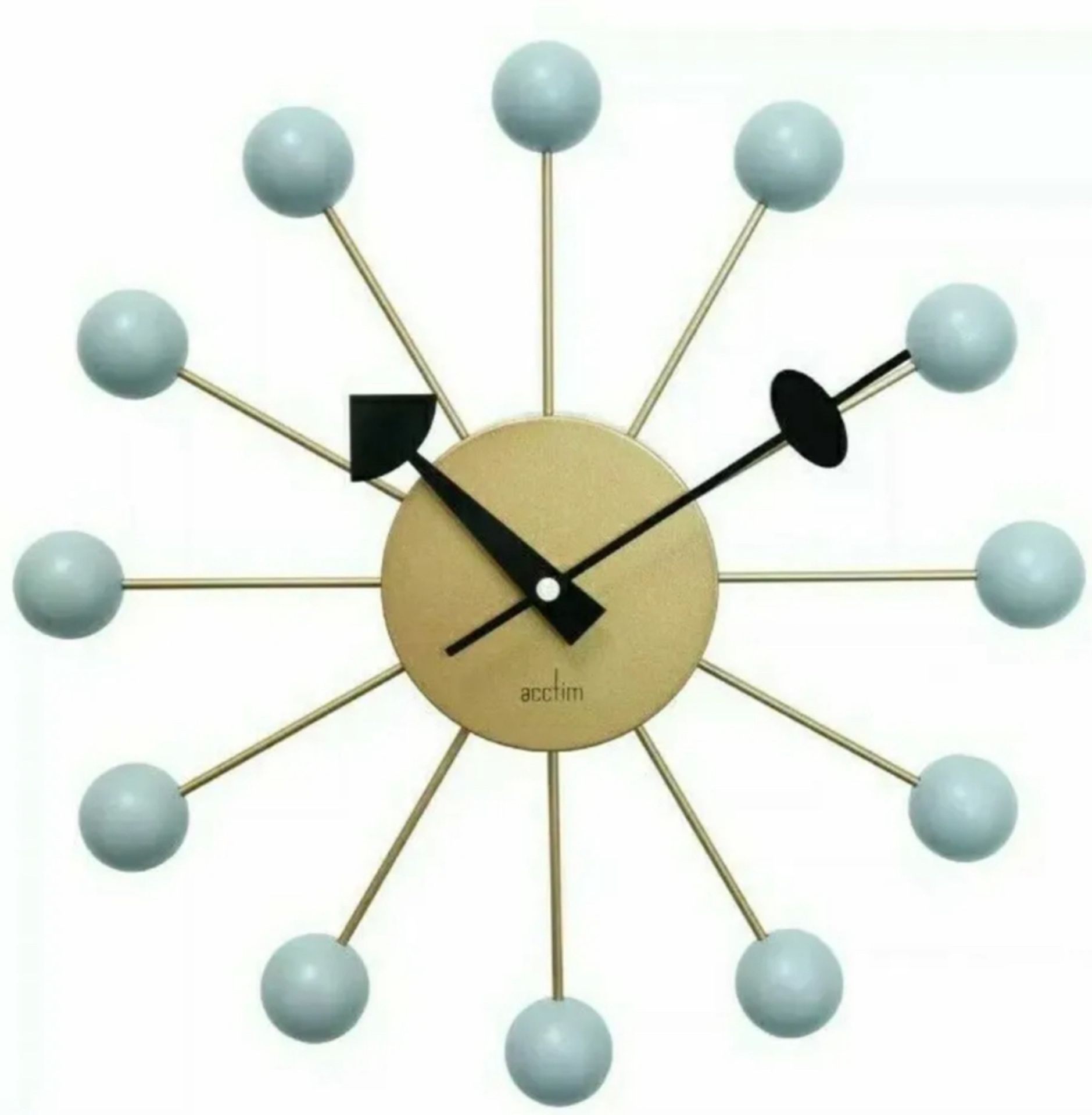33cm Wall Spoke Clock in Brass Haze by Acctim - BRAND NEW - RRP Â£30+ - NO VAT!