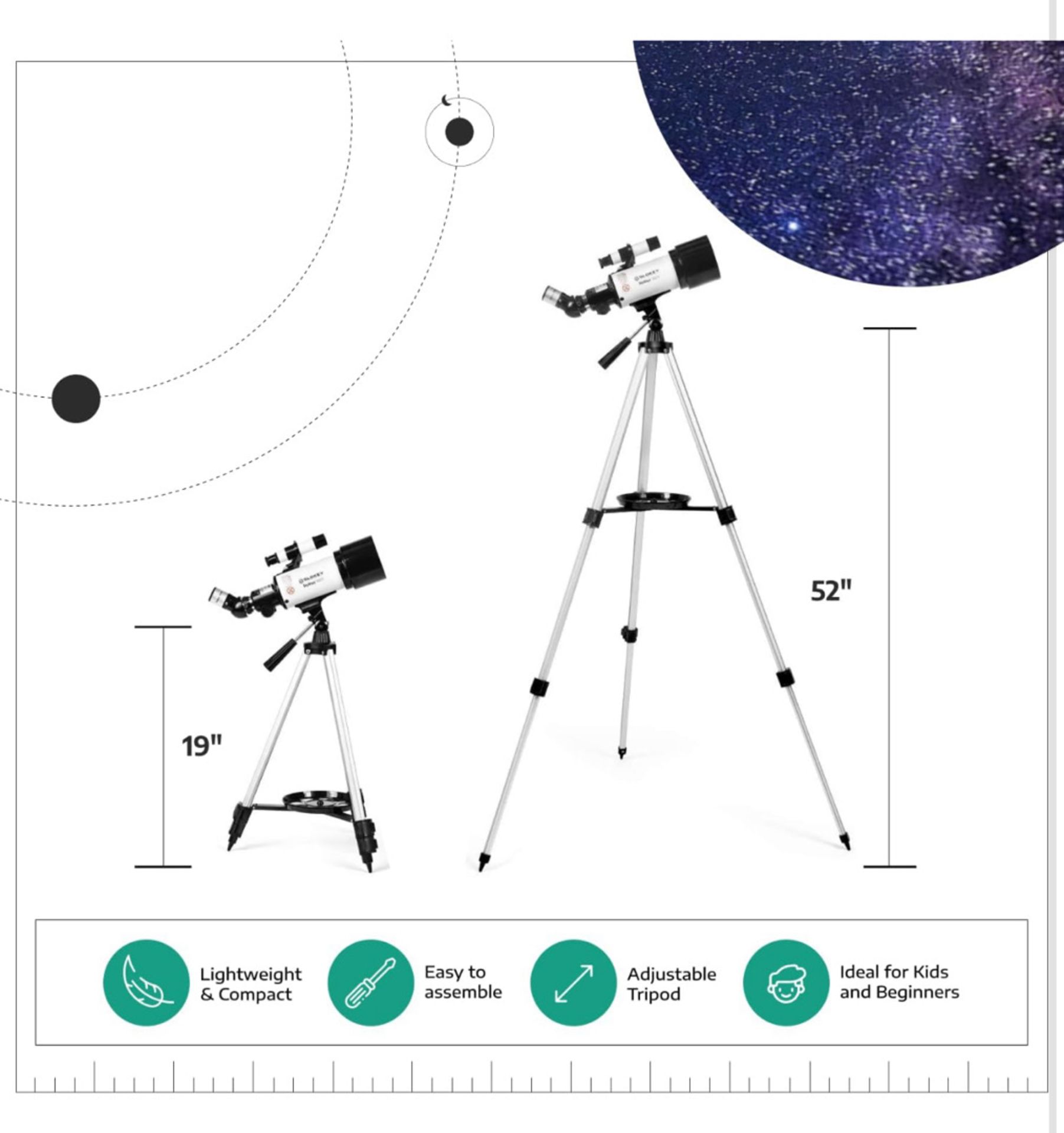 3 x Slokey 40070 Skyways Telescope for Astronomy with Accessories (NEW) - AMAZON RRP Â£389.97 ! - Image 7 of 9