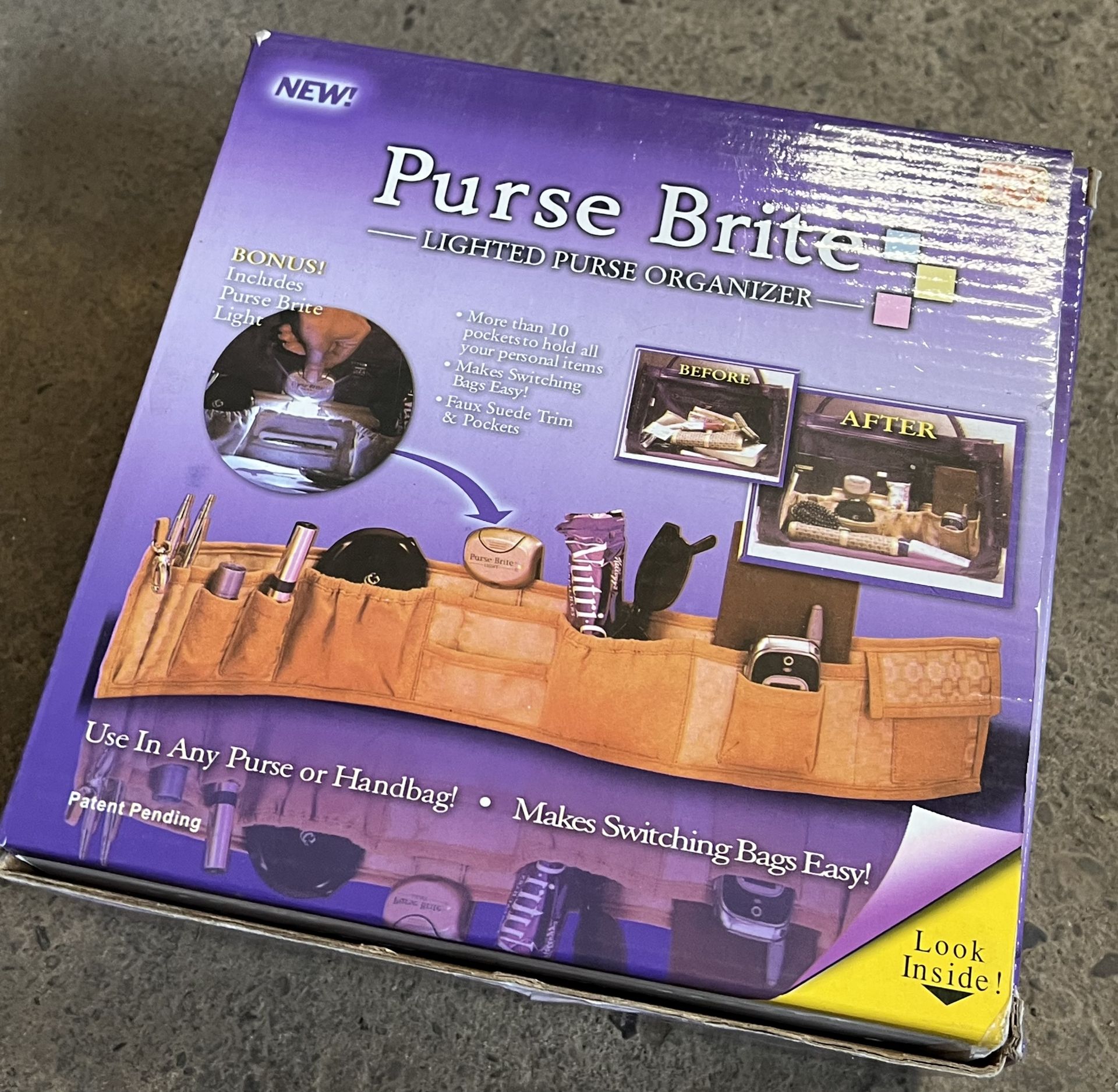 PURSE BRITE - Handbag Organiser with Light - New & Boxed - Bild 7 aus 7