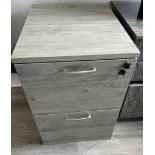 Grey Oak 2 Drawer Filing Cabinet with Lock and Key - Condition As New  -   NO VAT!