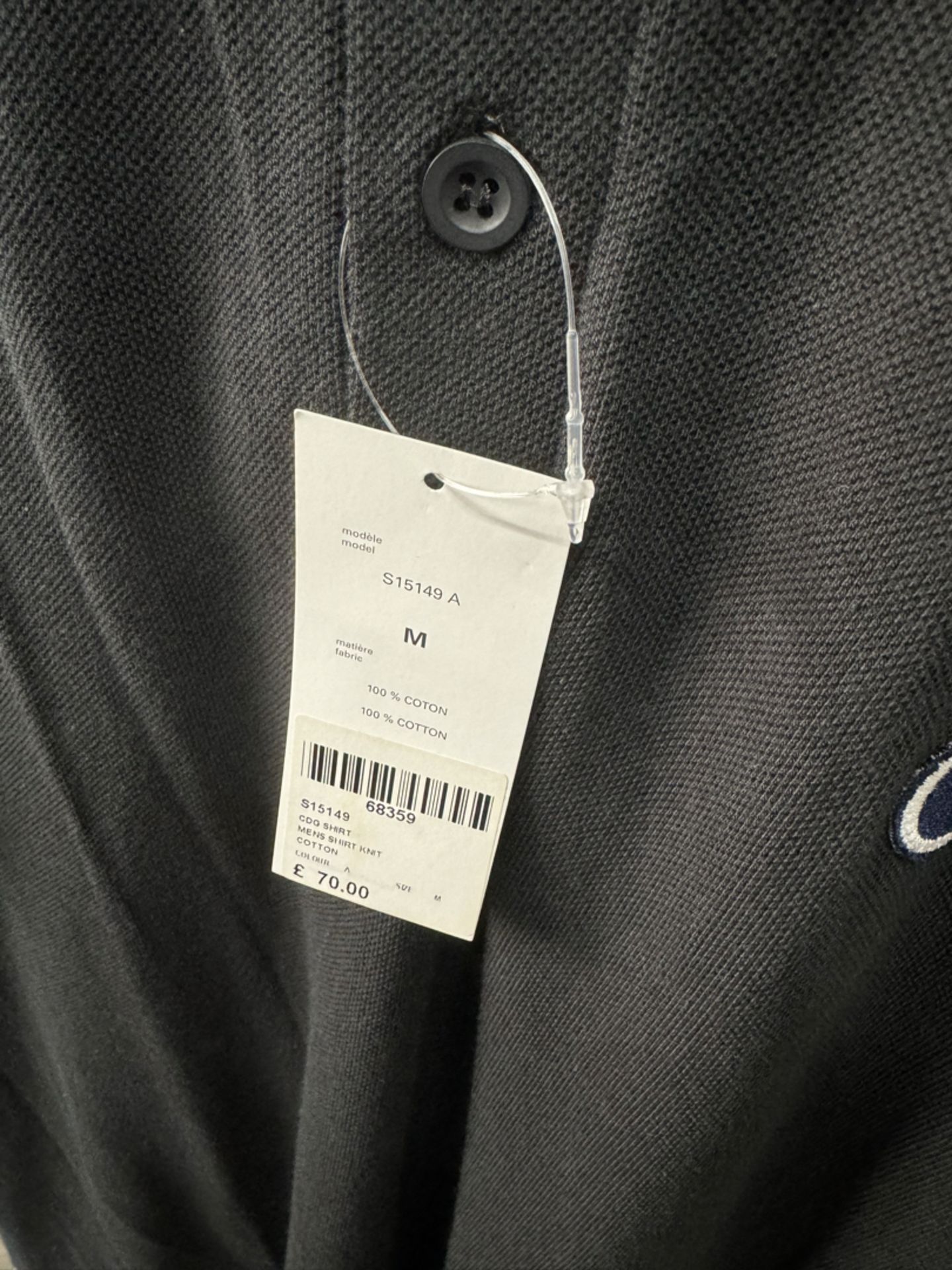 Comme Des GarÃ§ons Mens Polo Shirt - New with Tags - Size Medium (large fit) - RRP Â£70 - NO VAT! - Bild 4 aus 4
