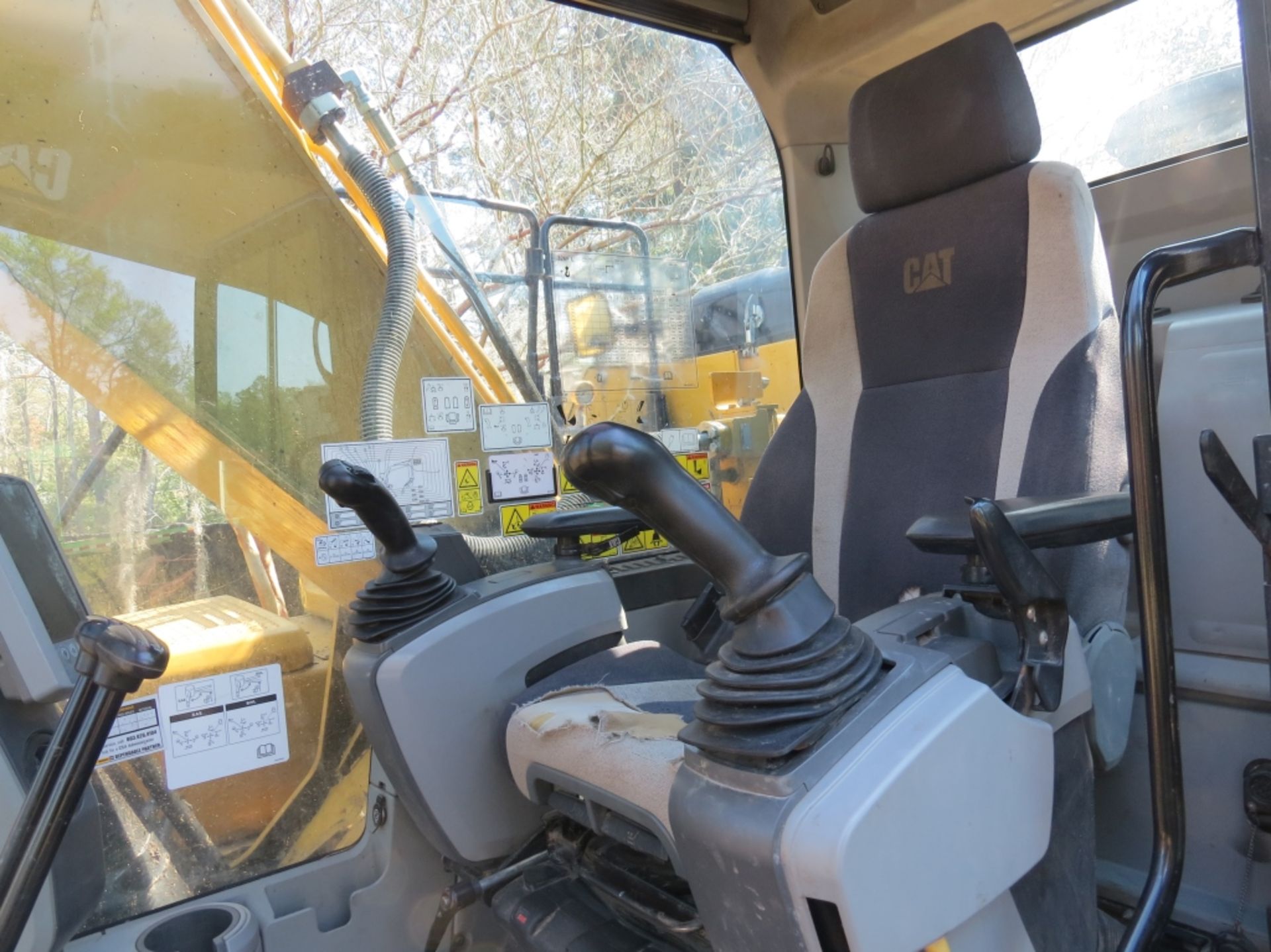 2017 CAT 326FL Excavator Cab A/C 48" Bucket & CAT Thumb 6334 hours showing Auxillary Hydraulics S/N: - Image 14 of 23