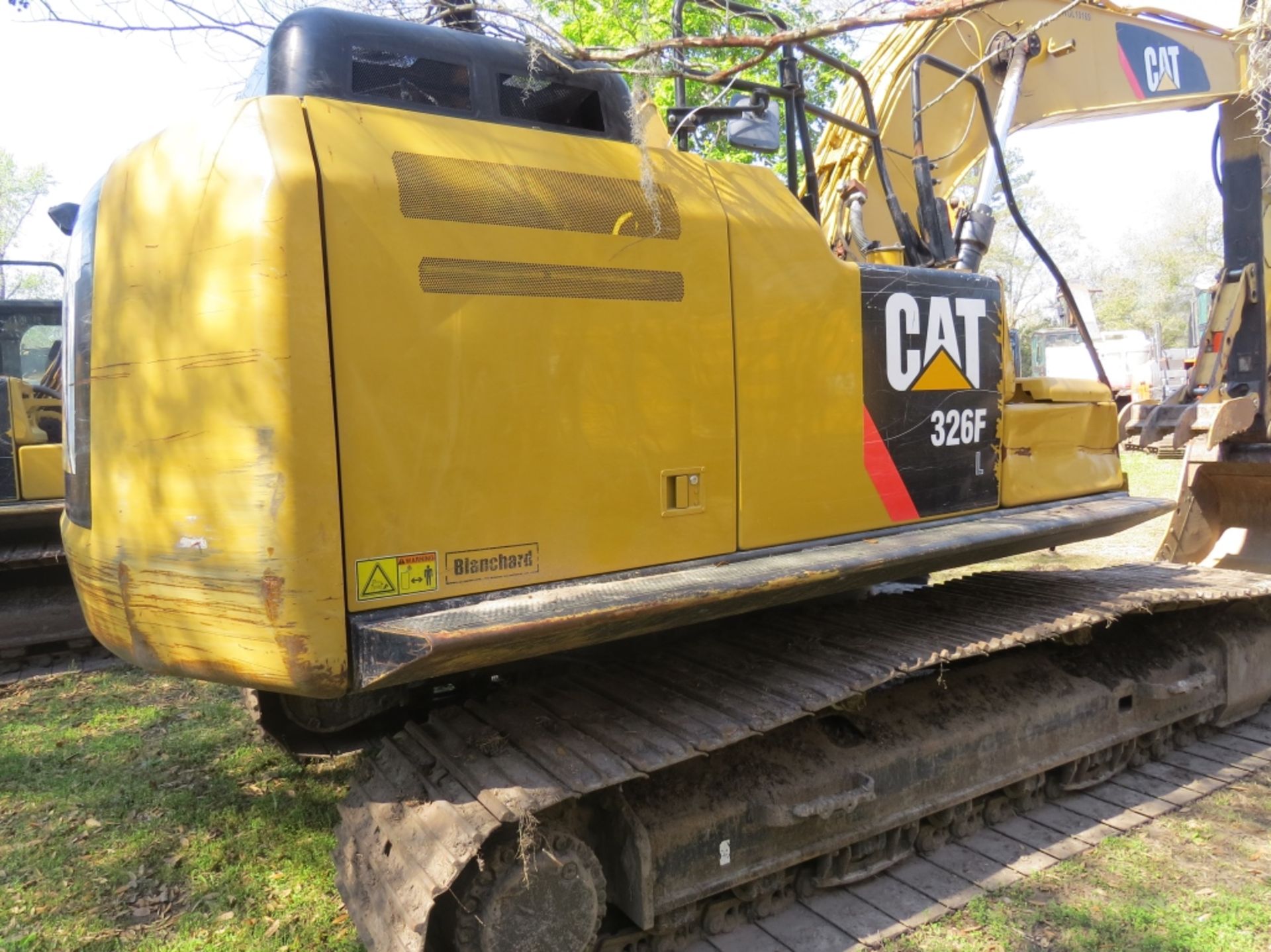 2017 CAT 326FL Excavator Cab A/C 48" Bucket & CAT Thumb 6334 hours showing Auxillary Hydraulics S/N: - Image 6 of 23