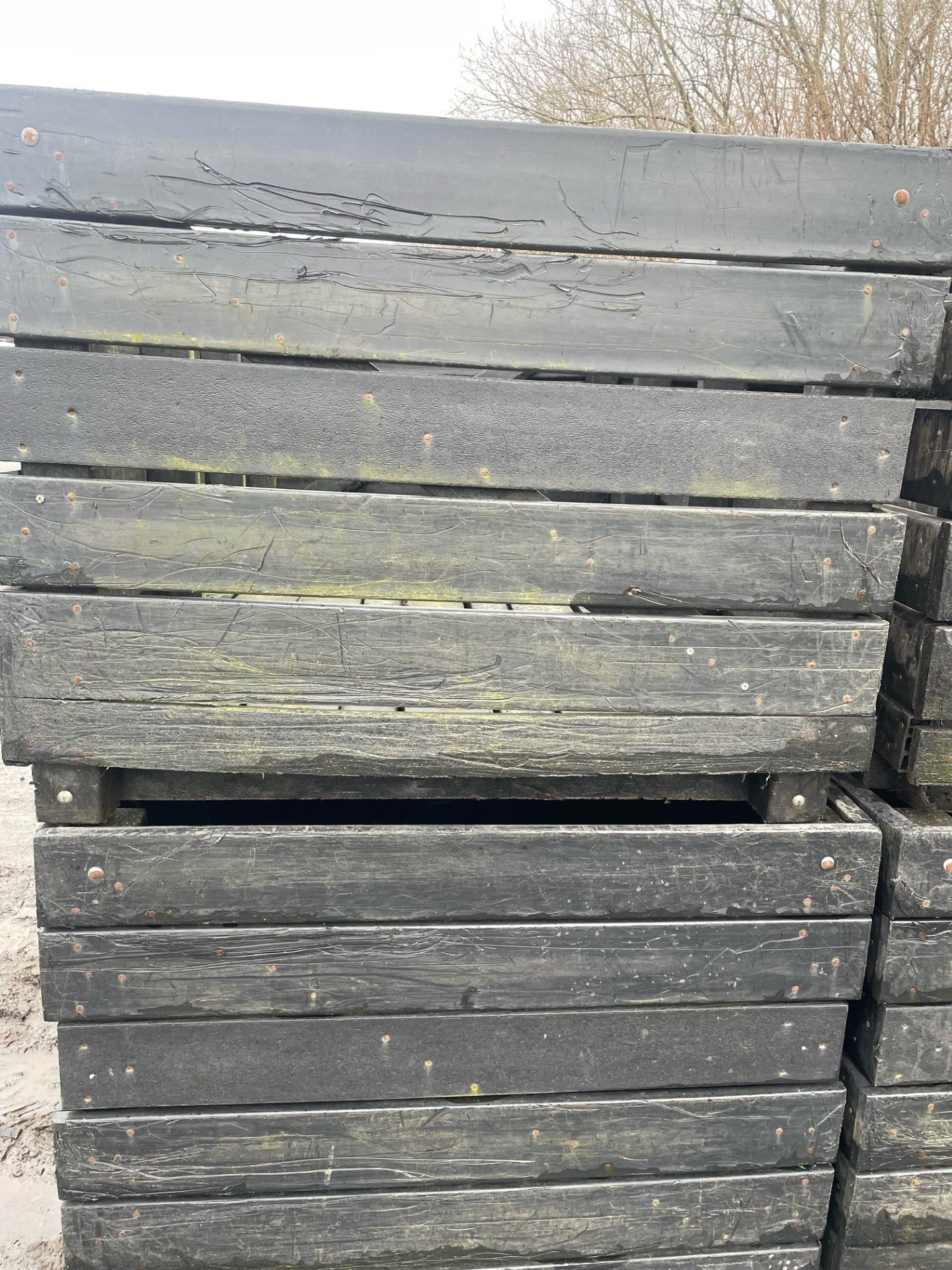Hard black plastic potato boxes x12 - Image 2 of 2