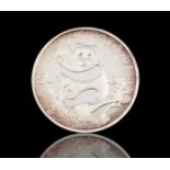 Silbermünze - 5 Oz Feinsilber 999, 50 Yuan- Panda, 1987, 156,3g.
