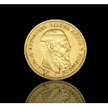 Goldmünze - 10 Mark 1888 Friedrich v. Preussen, Ø 19,5 mm, 3,99 g.