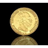 Goldmünze - 5 Mark 1877 A, Wilhelm v. Preussen, Ø 17,3 mm, 1,99 g. Original??