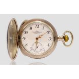 Herren Taschenuhr der Marke "Nomos", Nomos Uhr Gesellschaft Guido Müller & co, Glashütte S/A, Silbe