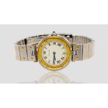 Damen Armbanduhr "Cartier", Stahl/Gold 750/000, Quartzwerk, Uhr funktioniert, Ø 22,0 mm, Tragespure