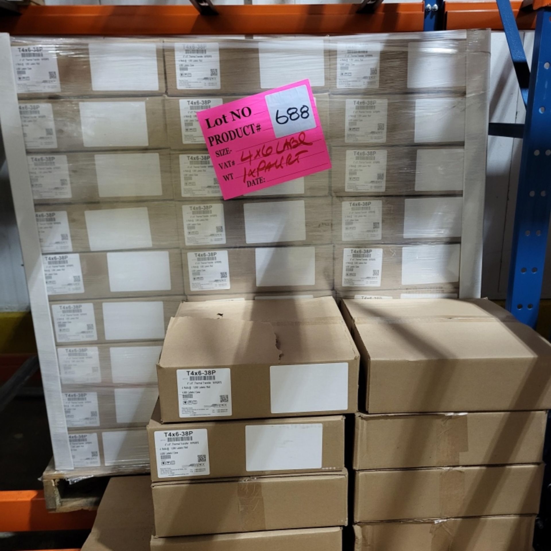 4 by 6 label - 1 pallet
