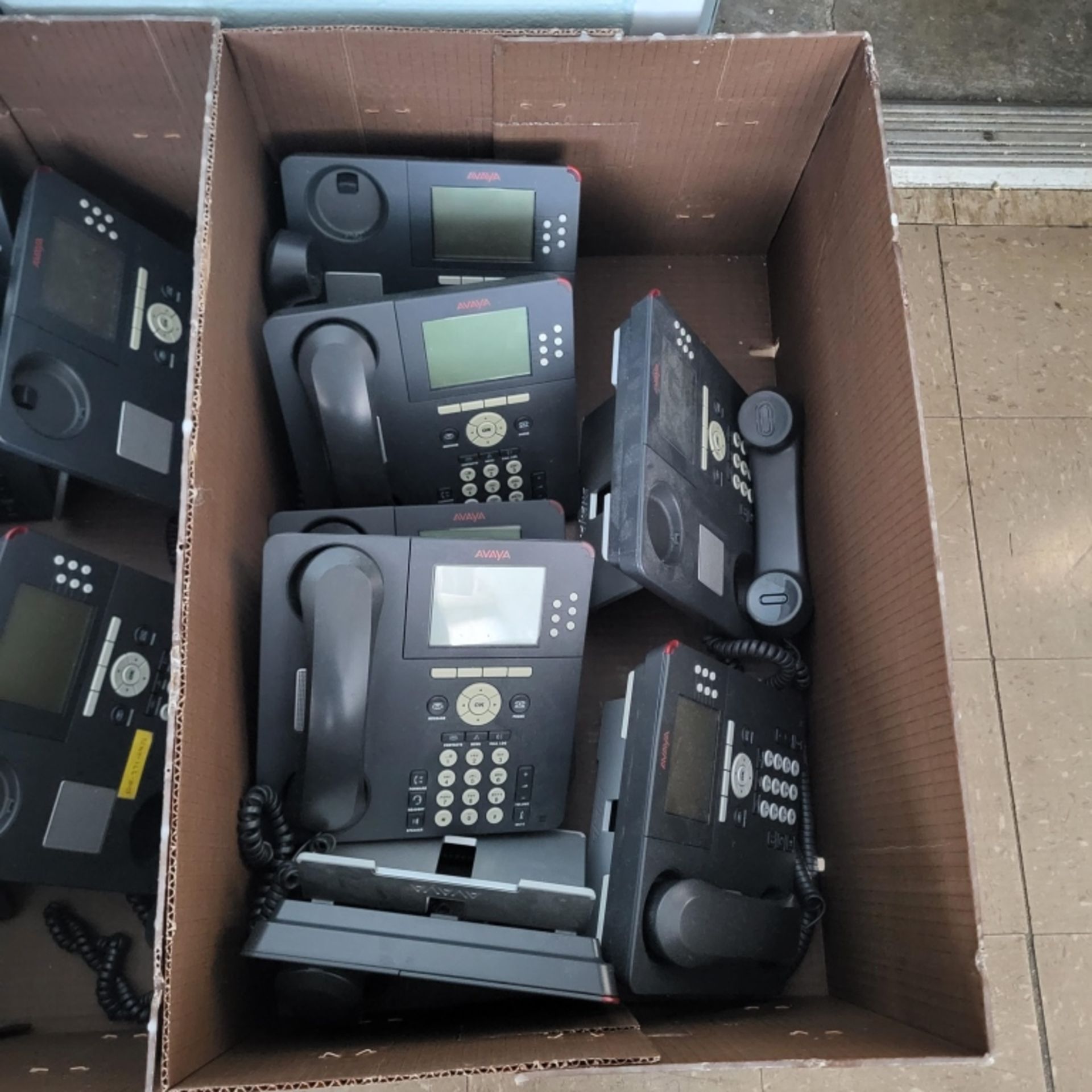 Box of avaya desk phones