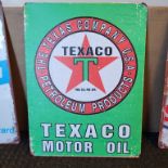 Retro metal Texaco sign