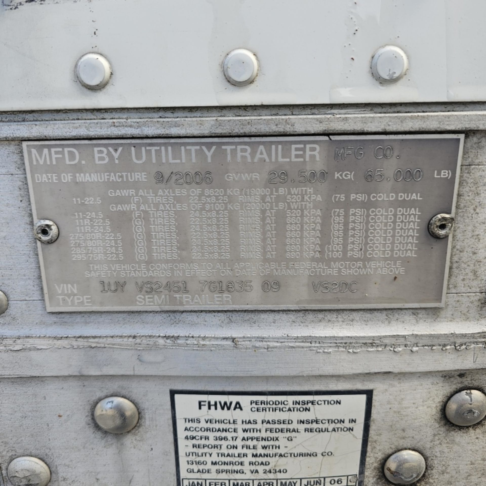 2007 Utility Dry Van Trailer - Image 5 of 5