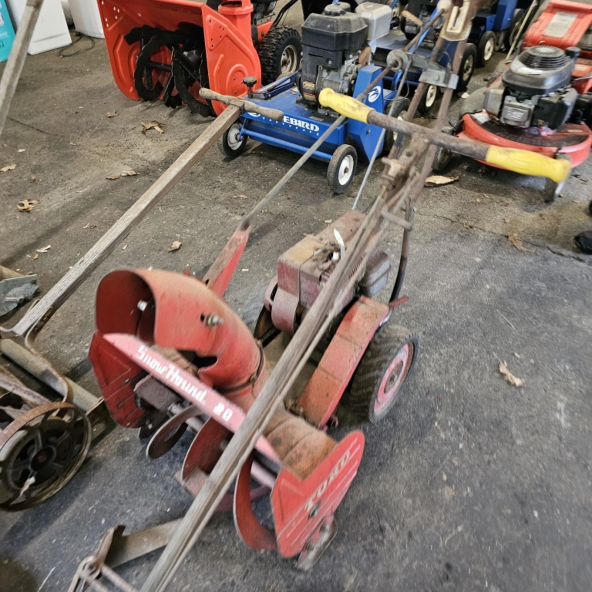 (10 pc) Lot of Antique Mowers, tillers, etc - Image 3 of 5