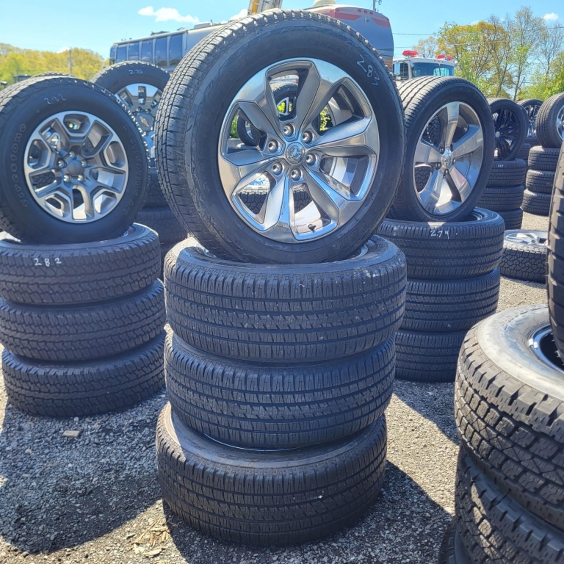 4 x Bridgestone 275 55 20 on Dodge Ram rims