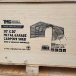 20' by 20' metal garage carport shed