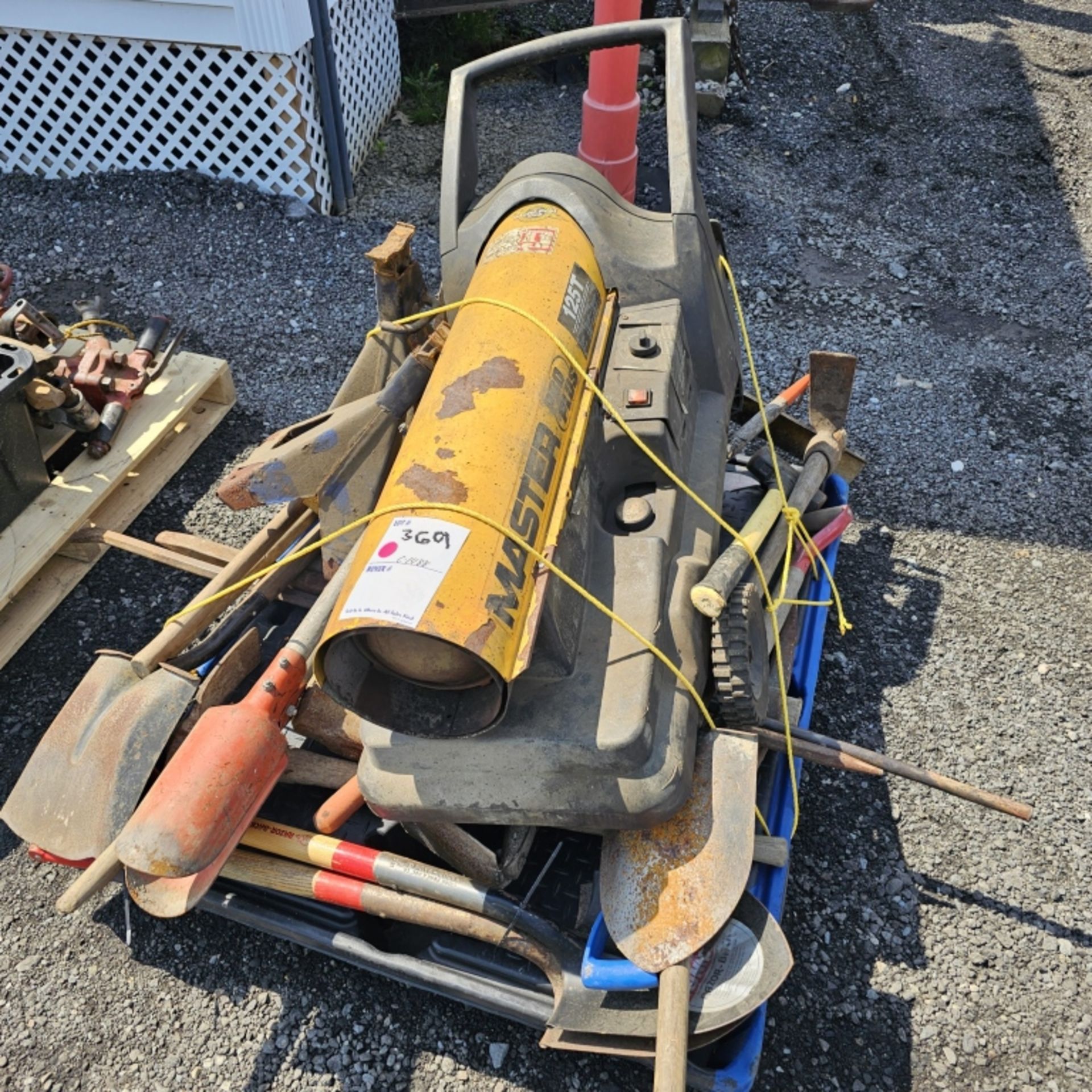 Pallet Lot - Torpedo Heater and hand tools