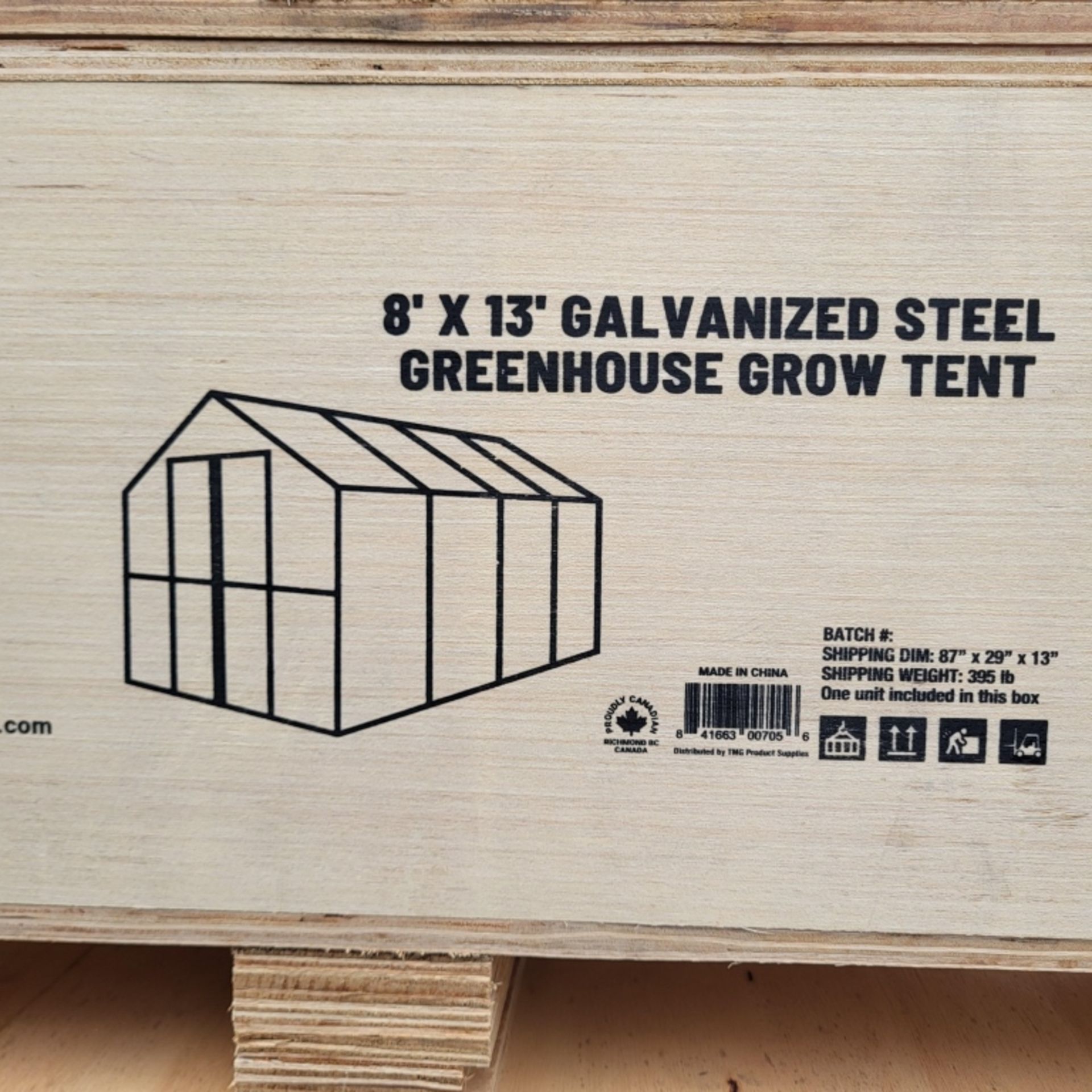 8' by 13' galvanized steel greenhouse grow tent - Image 2 of 3