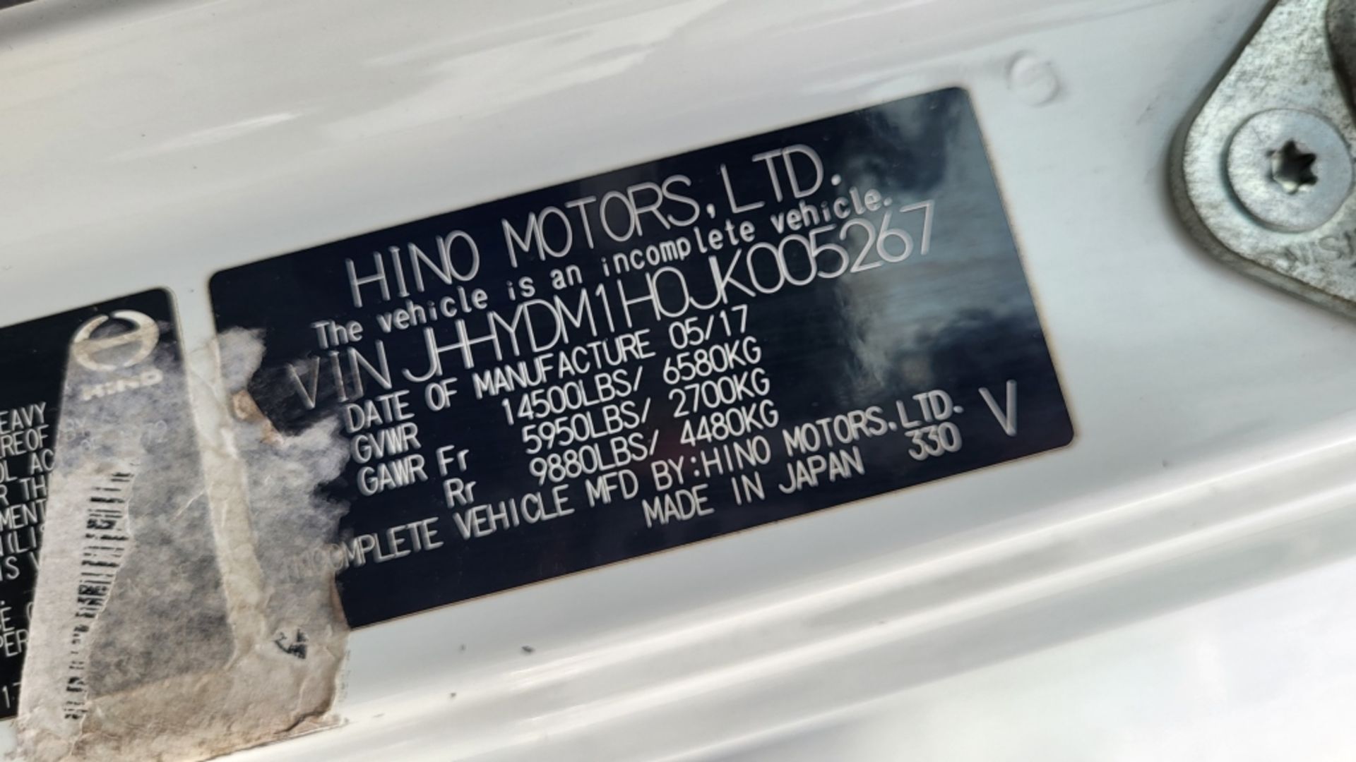 2018 Hino Box Truck - Image 22 of 22