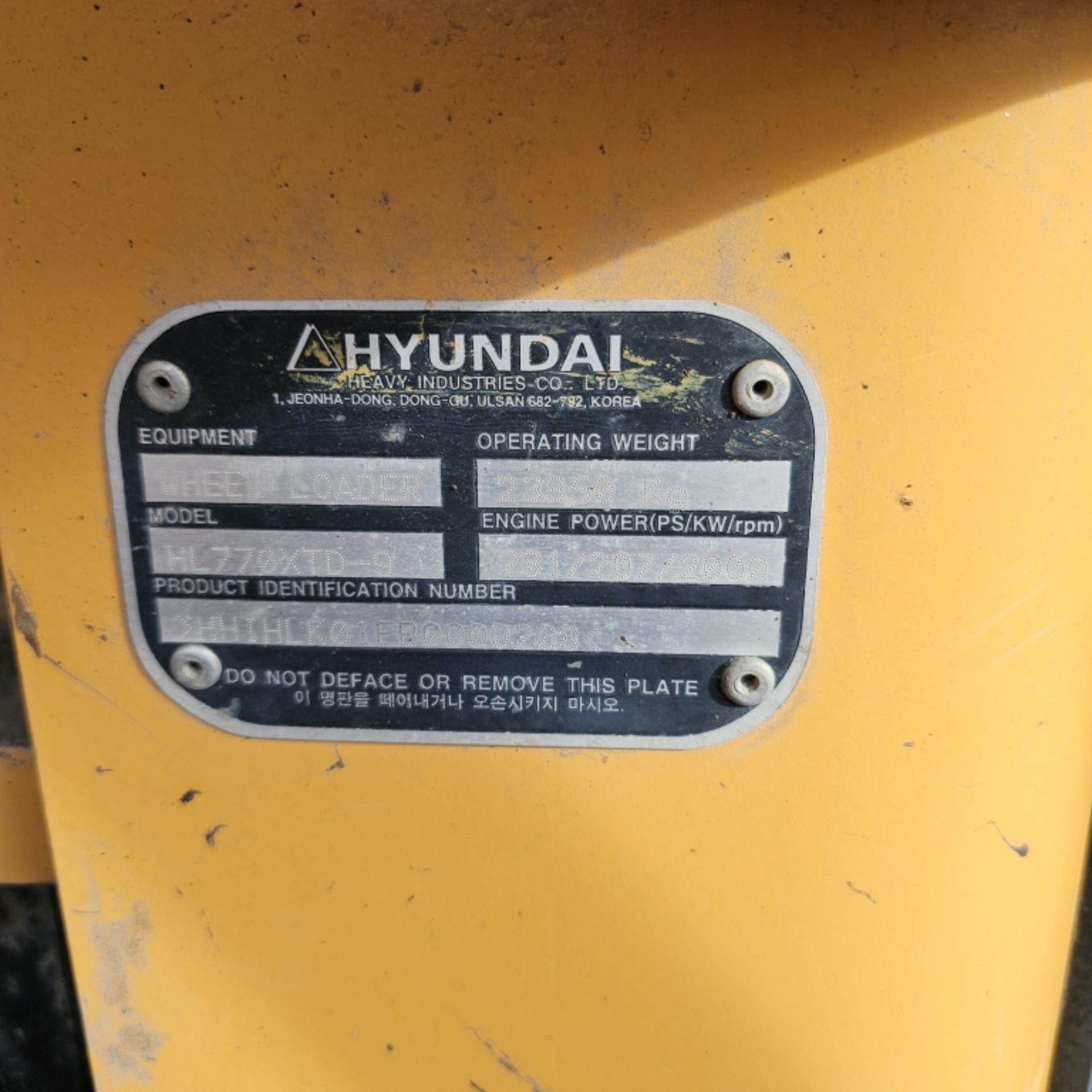 2017 Hyundai Hl770-9 Loader - Image 7 of 10