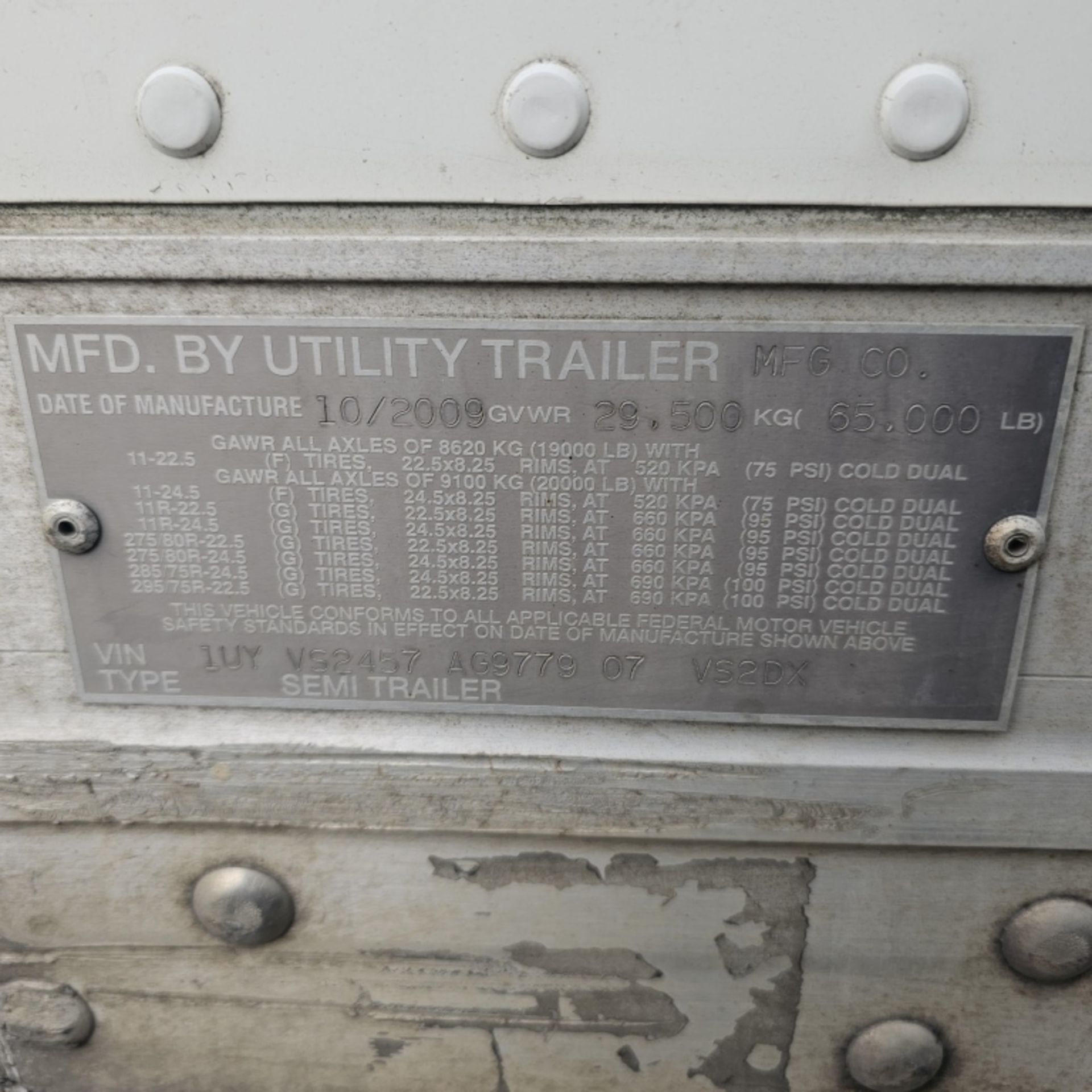 2010 Utility Dry Van Trailer - Image 2 of 5