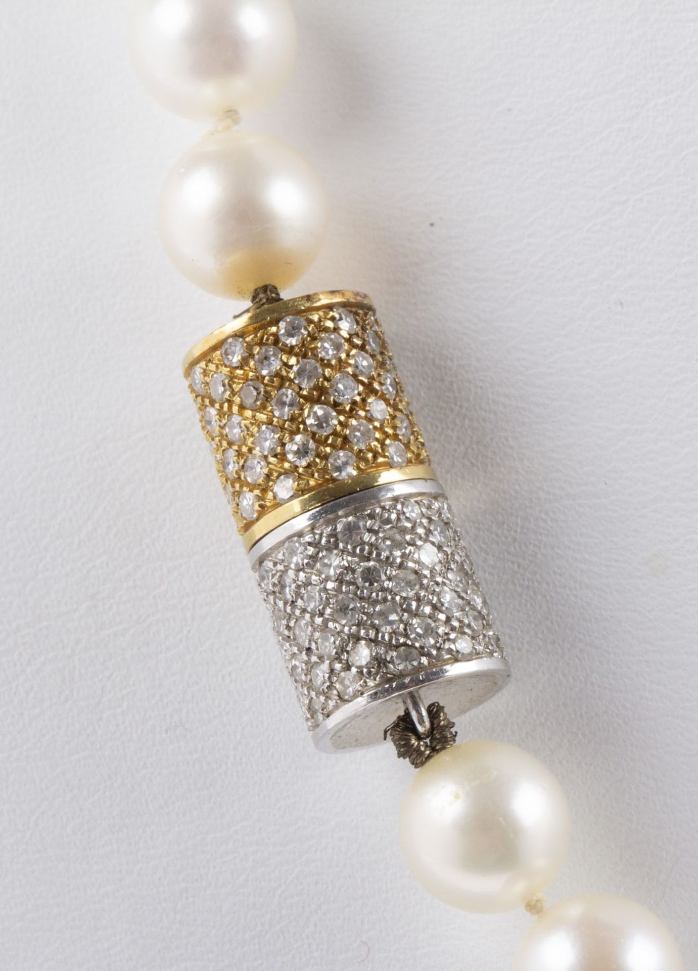 Lange Perlenkette Weiße - Image 2 of 2