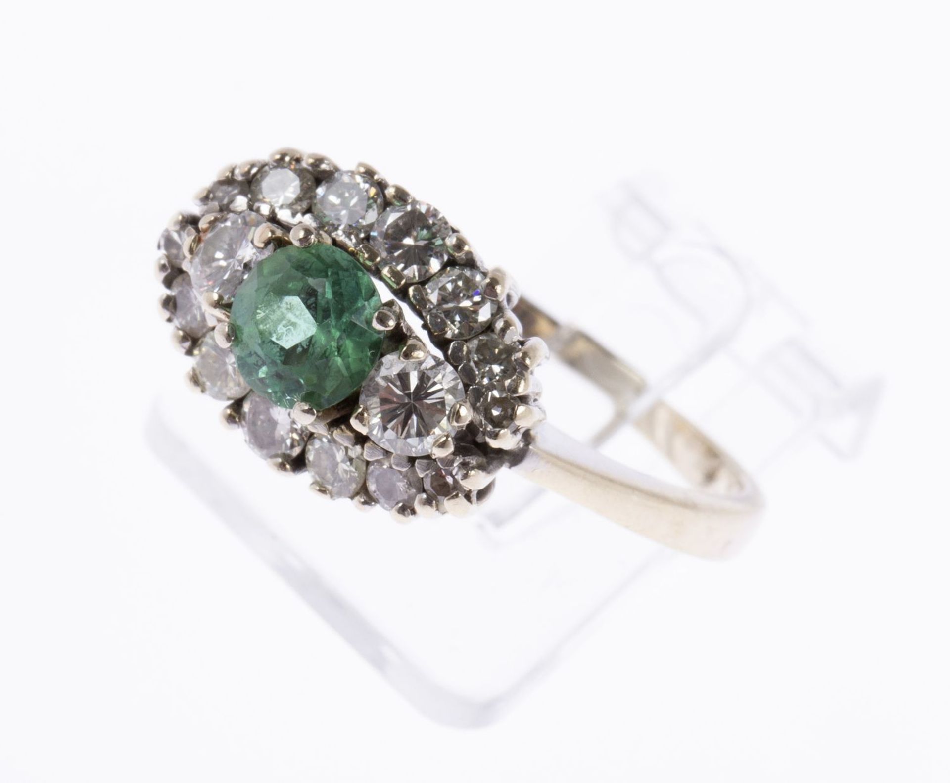 Smaragd-Brillant-Diamant-Ring Weißgold - Image 3 of 3
