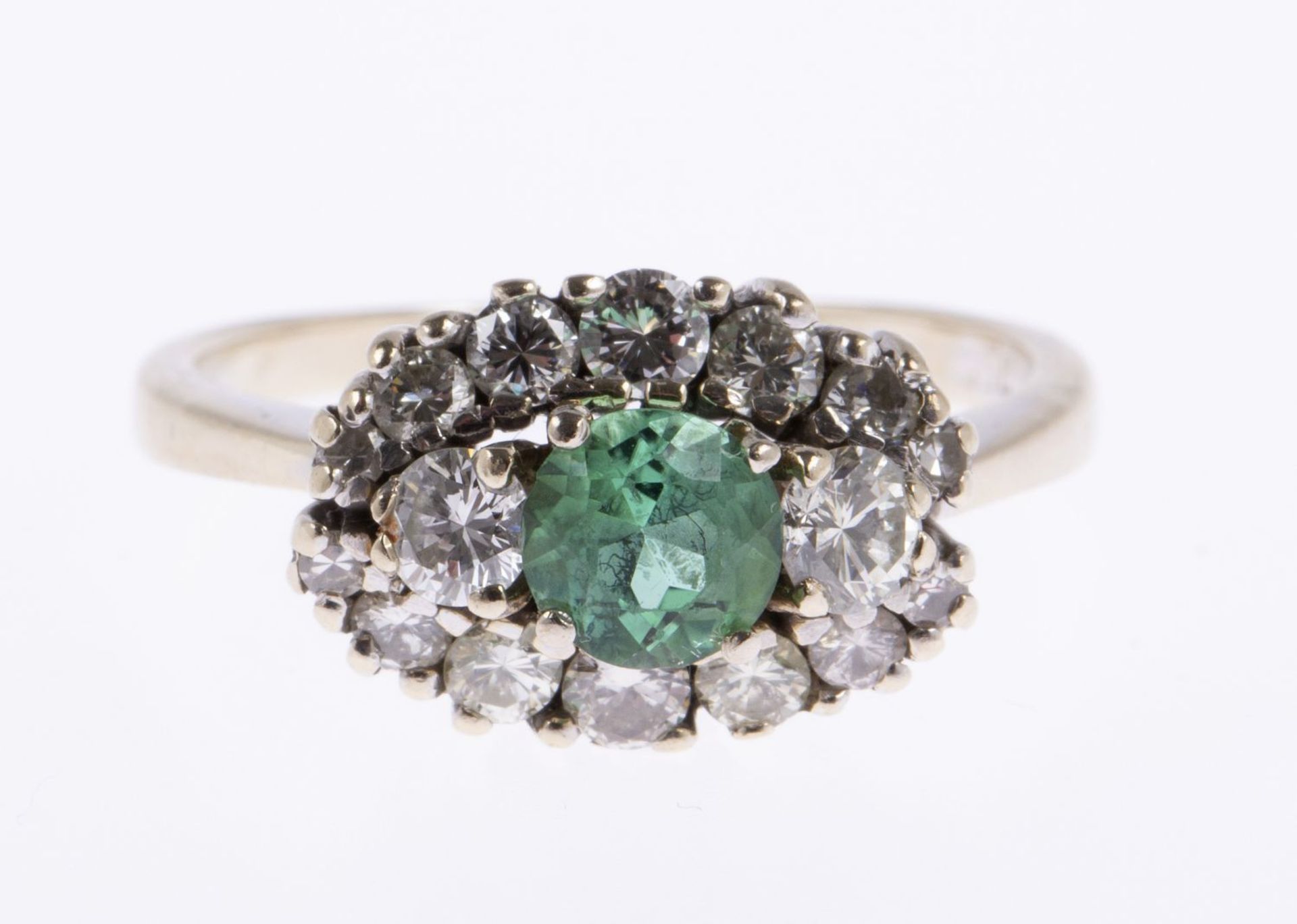Smaragd-Brillant-Diamant-Ring Weißgold - Image 2 of 3