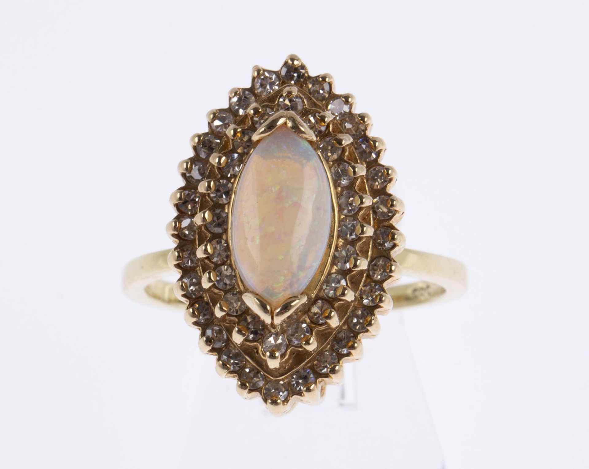 Opal-Ring Gelbgold 585. Ringkopf - Image 2 of 2