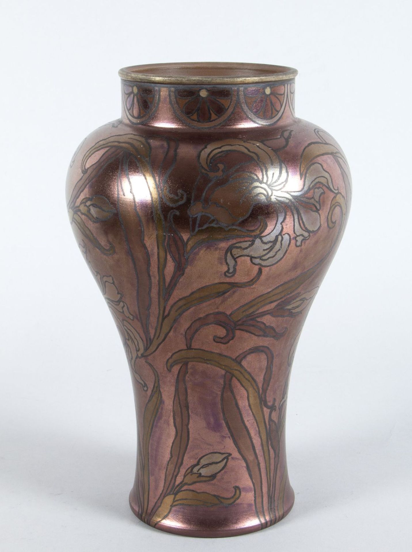 Art nouveau-Vase Steinzeug.