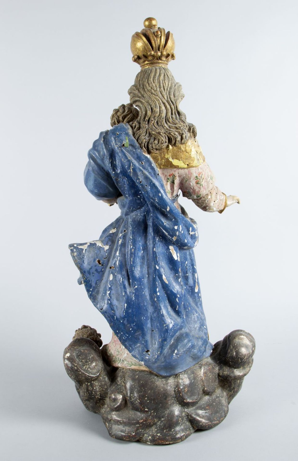 Mondsichel-Madonna mit Kind Holz, - Bild 9 aus 13