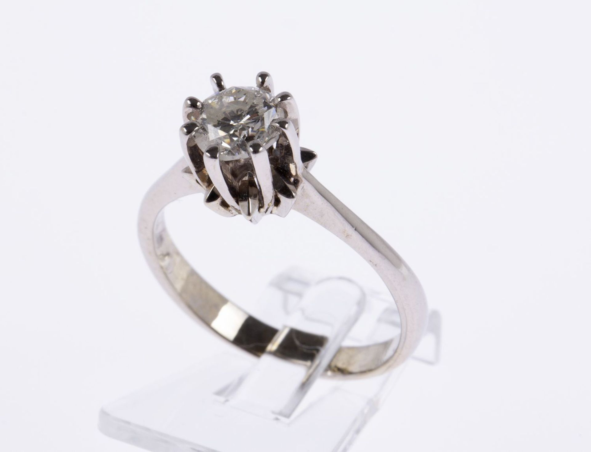 Solitär-Diamant-Ring Weißgold 585.