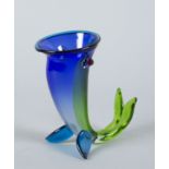 Kleine Murano-Vase "pesce" Farbloses