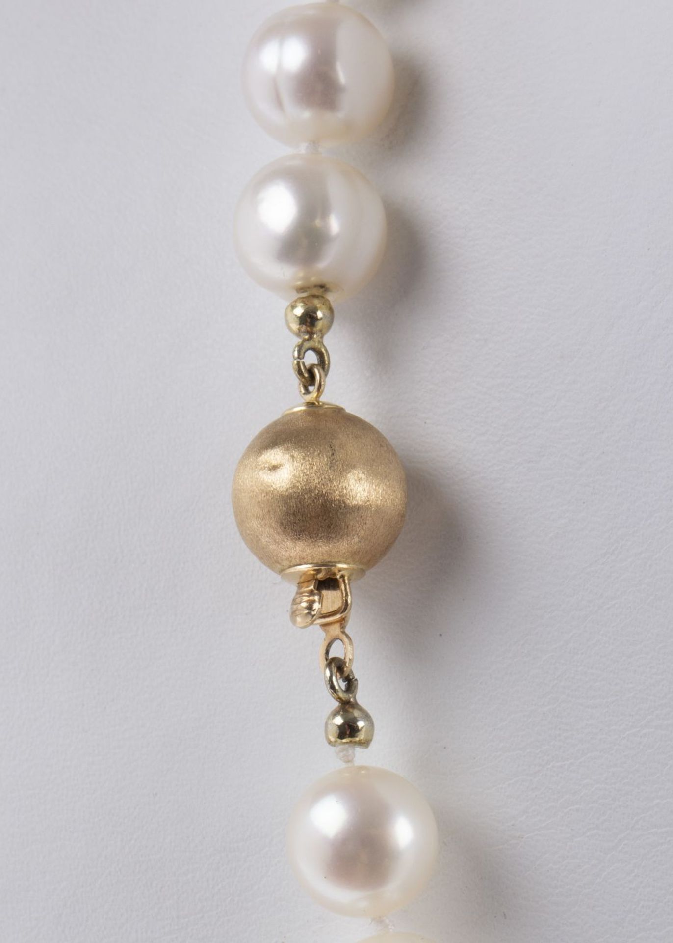 Perlencollier Weiße Zuchtperlen, D. - Bild 2 aus 2