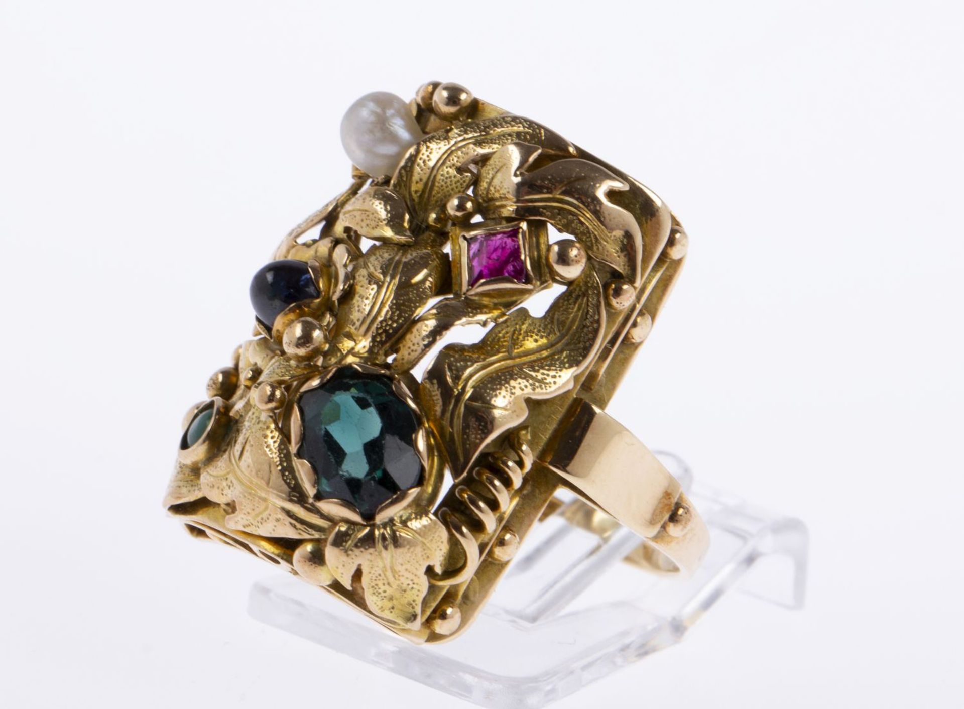 Vintage-Ring Gelbgold 585. Floral