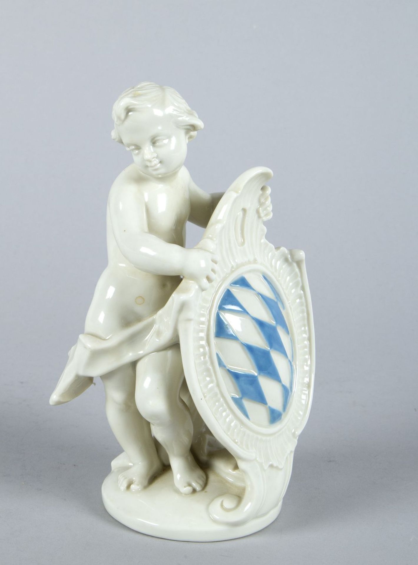 Putto mit bayerischem Wappen Staffage