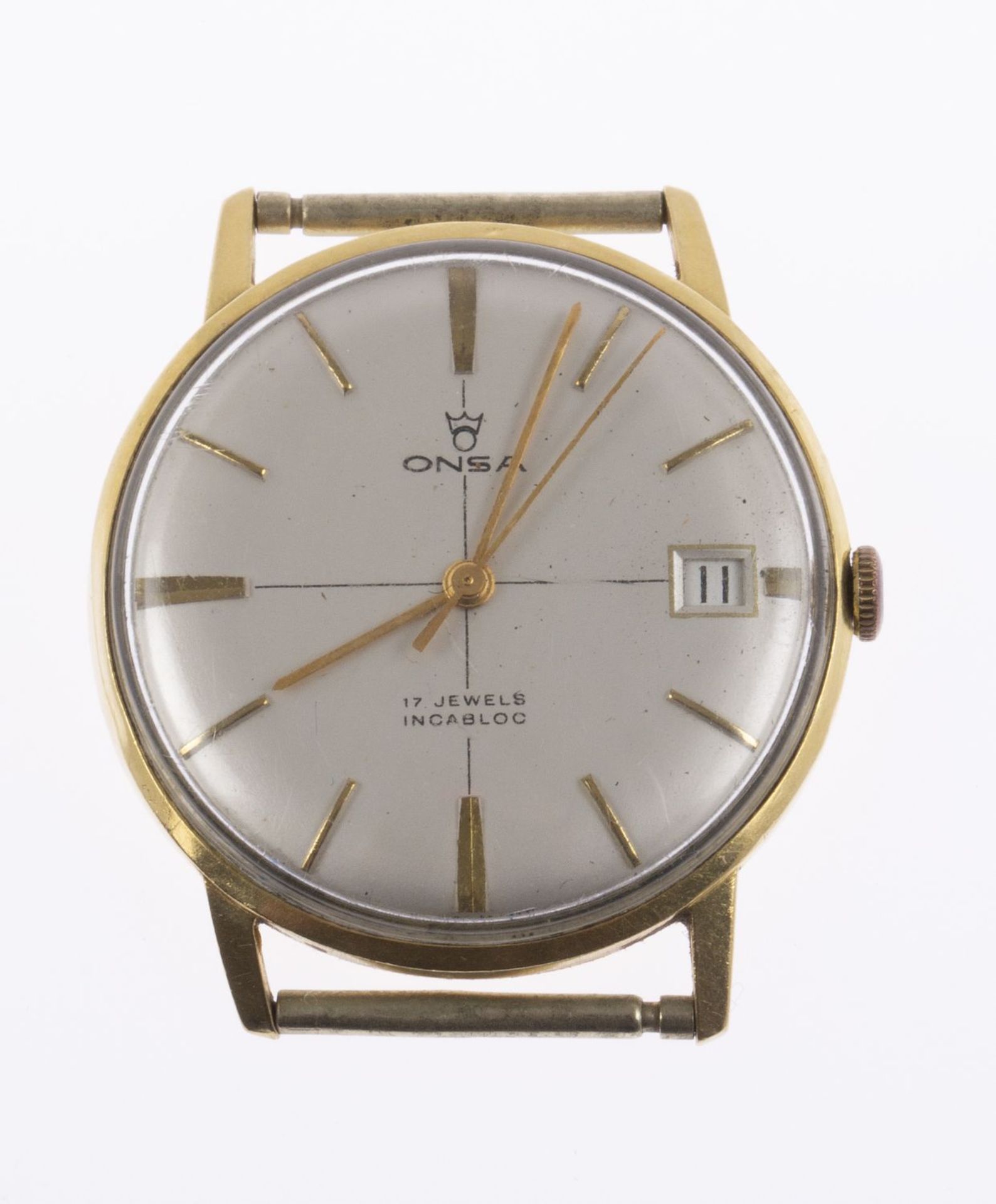 Vintage-Armbanduhr von Onsa Gehäuse