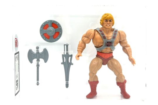 Mattel Vintage Masters of the Universe He-Man Series 1 1982 Taiwan - UKG Graded 80% 80/80. - Image 1 of 2