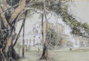 A COLONIAL MANSION, ANGLO-INDIAN SCHOOL, LATE 19TH CENTURY