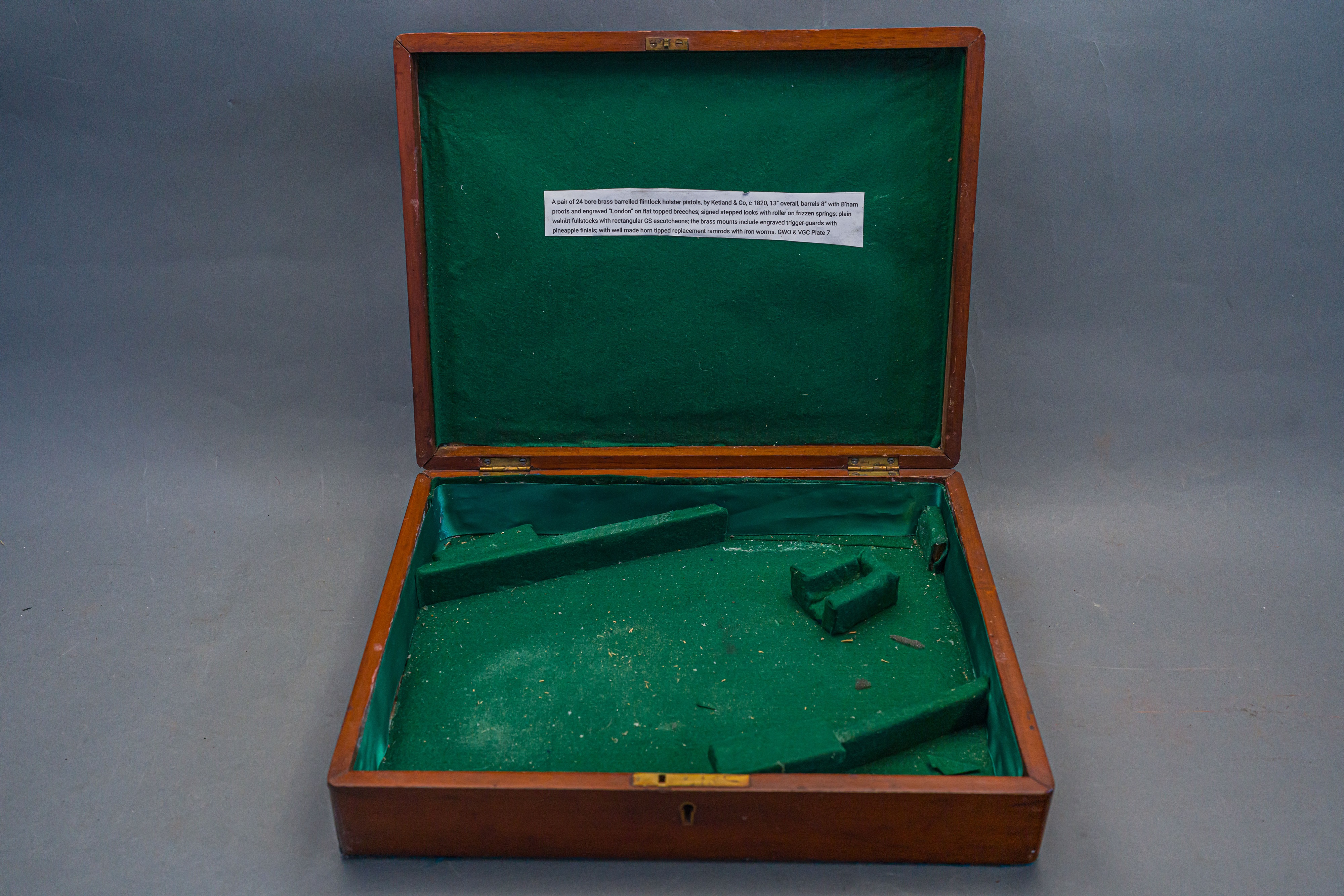 SIX WOODEN CASES ADAPTED FOR TRAVELLING PISTOLS, 19TH CENTURY AND LATER - Image 18 of 19