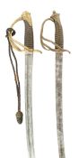 TWO SWORDS IN RUSSIAN 19TH CENTURY STYLE, 20TH CENTURY