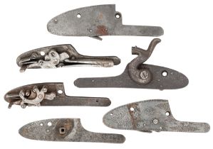 A QUANTITY OF DETACHED SIDE-HAMMER PERCUSSION OR BREECH LOADING LOCK-PLATES