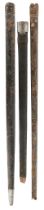 THREE LEATHER-COVERED WOODEN SCABBARDS, LATE 17TH AND 18TH CENTURIES