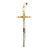 A MAMELUKE-HILTED NIGERIAN DIPLOMATIC OFFICER'S SWORD, LATE 19TH CENTURY