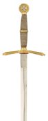 A PRUSSIAN BROADSWORD FOR A MEMBER OF THE ORDER OF THE KNIGHTS OF ST JOHN, 19TH CENTURY