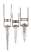 THREE INDIAN DAGGERS (KATAR), 18TH/19TH CENTURIES