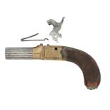 A 32 BORE PERCUSSION POCKET PISTOL, SIGNED YEARDLEY SHEFFIELD, BIRMINGHAM PROOF MARKS, CIRCA 1830