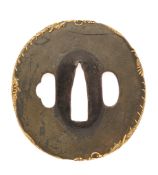 A JAPANESE TSUBA (HAND GUARD) OF MARU GATA (ROUND FORM), CIRCA 1700-1800